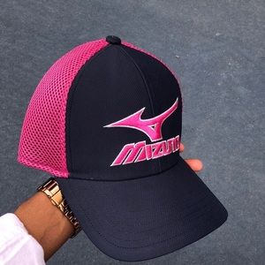 ♡ sporty mizuno pink and blue baseball cap ♡
